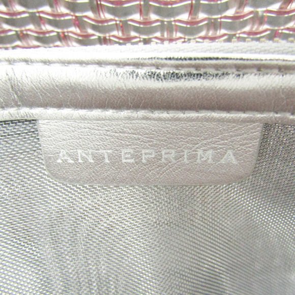 Anteprima Intreccio PB15F07178 Women's Wire Tote Bag Pink,Silver - Picture 12 of 13